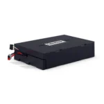 Front view of the RB1270X4H kit showing four 12V 7Ah lead-acid batteries bundled for high-capacity UPS replacement.