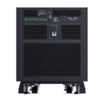 Rear view showing the industrial hardwire terminal blocks and the modular fan assemblies for thermal control.