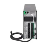 SMT1500C Rear showing 8 NEMA 5-15R Outlets and replaceable battery fuse