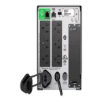 SMT750C Rear showing SmartConnect Ethernet Port and 6 NEMA 5-15R Outlets