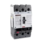 Front view of a 3-phase modular UPS circuit breaker module featuring an industrial toggle switch and safety lock.