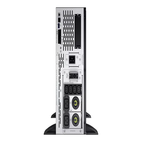 SMX3000HVTUS Rear showing 208V Outlets and Battery Connector