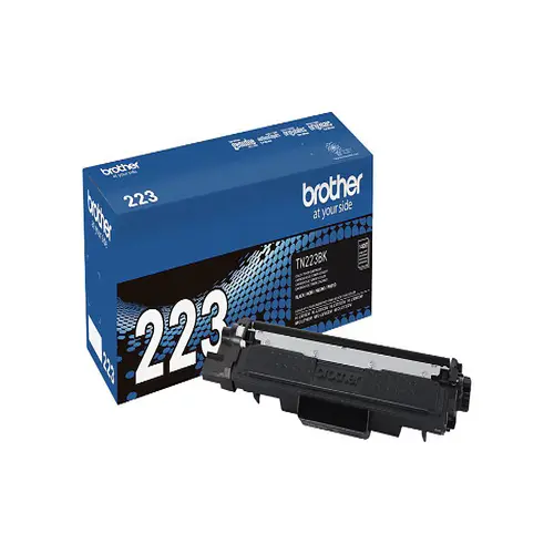 Side view of Brother TN223BK toner cartridge showing cartridge profile