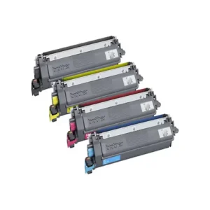 Front view of Brother TN229 4-pack toner cartridge set with packaging label