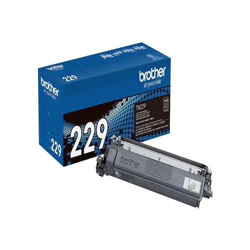 Side view of Brother TN229BK toner cartridge profile