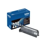Side view of Brother TN229XLBK toner cartridge showing extended cartridge profile