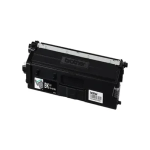 Front view of Brother TN431BK black toner cartridge with branding and label