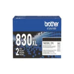Side view of Brother TN830XL2PK toner pack showing box thickness and side panel