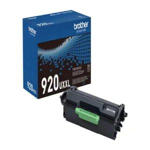 Front view of Brother TN920UXXL ultra extra high-yield black toner cartridge with product label