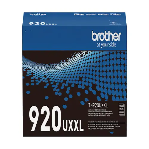 Side view of Brother TN920UXXL toner cartridge showing extended cartridge profile