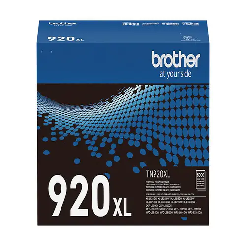 Side view of Brother TN920XL toner cartridge showing extended cartridge profile