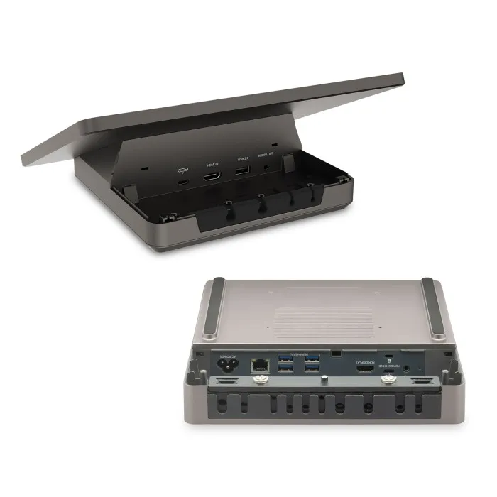 Back view of TRS10 mobile display stand