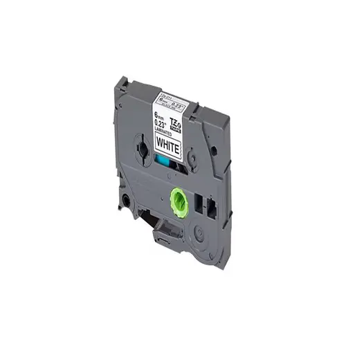 Side view of Brother TZe-211 tape cassette showing cartridge thickness and shape