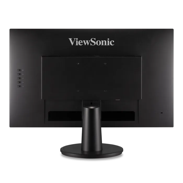 Back view of ViewSonic VA2447-MHU monitor showing HDMI, USB-C, and power ports