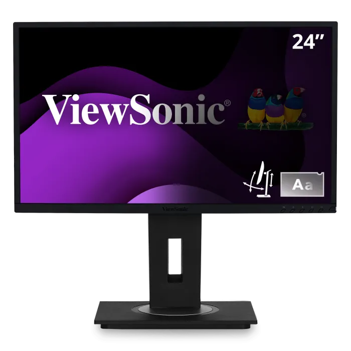 Front view of VG2448-PF monitor with privacy filter