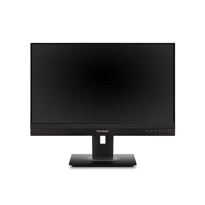 Front view of ViewSonic VG2456V monitor with built-in webcam and thin bezels