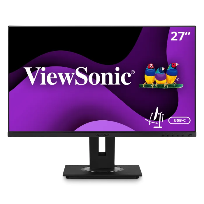Front view of VG2755 desktop monitor with widescreen display
