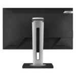 Back view of ViewSonic VG2756A-2K monitor showing built-in dock ports and stand