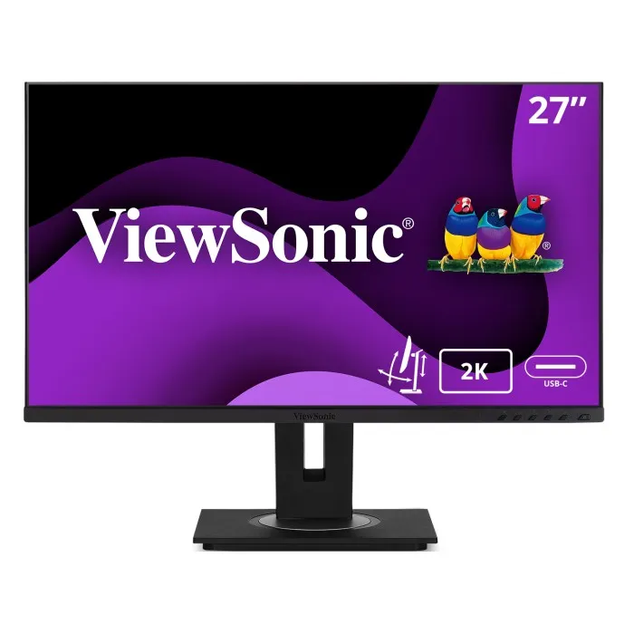 Front view of ViewSonic VG2756A-2K docking monitor with QHD display