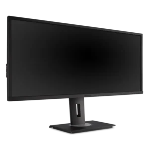Front view of ViewSonic VG3456 ultrawide monitor with curved widescreen display