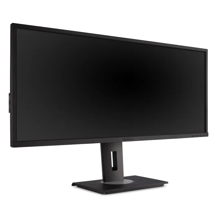 Front view of ViewSonic VG3456 ultrawide monitor with curved widescreen display