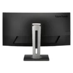 Back view of ViewSonic VG3456C monitor showing ergonomic stand and connectivity ports