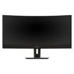 Front view of ViewSonic VG3456C curved ultrawide monitor with widescreen display