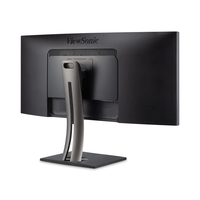 Back view of ViewSonic VP3881A monitor showing ergonomic stand and ports