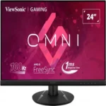 Front view of ViewSonic VX2416 gaming monitor with thin bezels and Full HD display screen