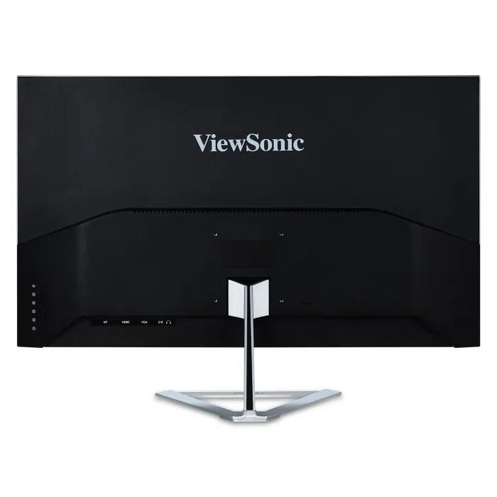 Back view of ViewSonic VX3276-2K-MHD monitor showing slim rear panel and ports