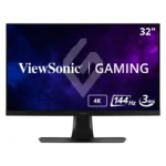 Front view of ViewSonic XG321UG gaming monitor with large 4K display and thin bezels