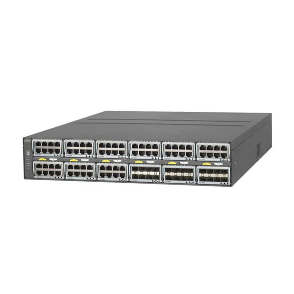 Front view of NETGEAR XSM4396K1 network switch showing port panel