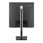 Rear view of the monitor showing an integrated carry handle at the top, a 4-port USB hub on the side, and a recessed panel for DisplayPort and VGA connections.