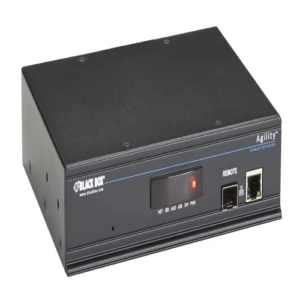 Black Box ACR1000A-R-R2 KVM receiver front view with DVI-D local video port and USB keyboard/mouse ports