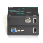 Black Box ACU075A-USB USB extender back view with RJ45 link interface and power input