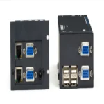 ACU5250A-R2 KVM extender back view showing power connection and link interfaces