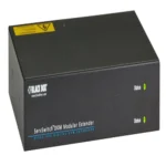 Black Box DKM Modular Housing ACXMODH2R-P-R2 front view showing 2-slot modular chassis with front access to extender card slots and hot-swappable card guides