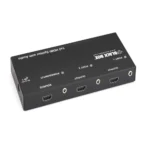 Black Box AVSP-HDMI1X2 HDMI splitter back view with power input and EDID management