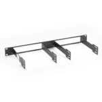 Black Box DTX1000-RMK2 Emerald SE rackmount bracket back view with screw holes and mounting points for securing Emerald SE extenders