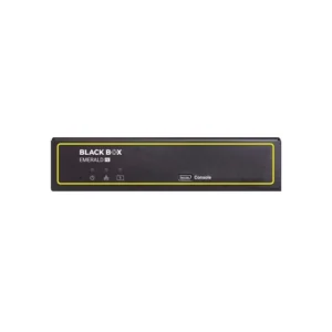 Black Box Emerald PE EMD2000PE-DP-T KVM-over-IP transmitter front view with DisplayPort video input, USB Type-B port, and 3.5mm audio jack