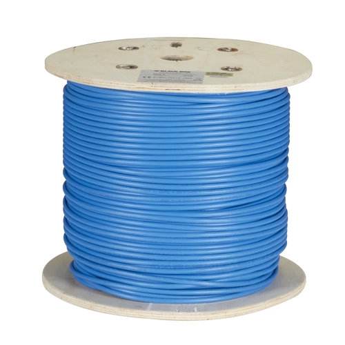 Black Box EVNSL0601A-1000 CAT6 bulk cable side view showing spool depth for storage and deployment