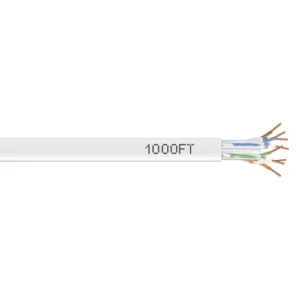 Black Box EYN874A-PB-1000 CAT6 bulk cable front view showing 1000-foot spool with plenum-rated cable