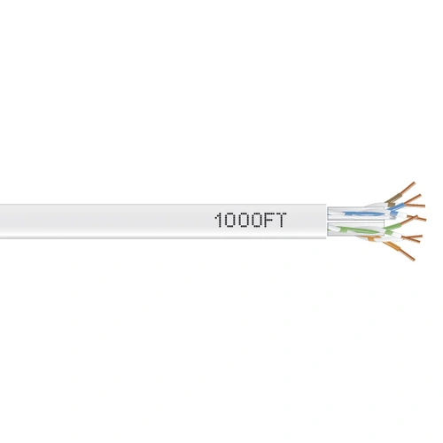 Black Box EYN874A-PB-1000 CAT6 bulk cable front view showing 1000-foot spool with plenum-rated cable