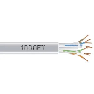 Black Box EYN876A-PB-1000 CAT6 bulk cable front view showing 1000-foot spool with plenum-rated cable