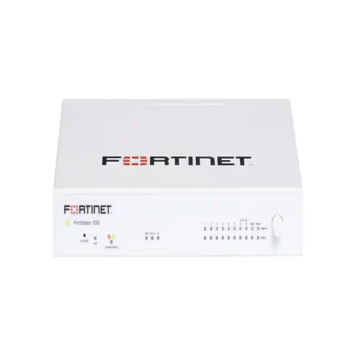 FG-70G front view with copper Ethernet ports and status indicators