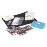 Black Box FOCS fiber optic cleaning system front view showing cleaning cassette port and status indicators for connector end-face cleaning