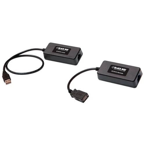 Black Box IC101A USB extender front view with USB ports for device extension over CATx cable