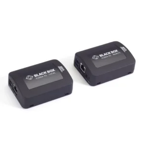 Black Box IC280A-R2 USB extender front view with local extender module featuring USB Type-B input and RJ45 CATx link interface