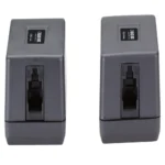Black Box IC282A USB extender back view with RJ45 link interface and power input