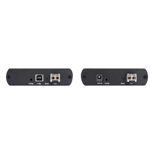 Black Box IC404A-R2 USB extender back view showing four USB 2.0 ports and power input
